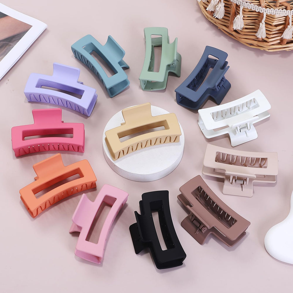 Pinzas para cabello mediano Sisiaipu beige mate, ideal para recogidos ligeros