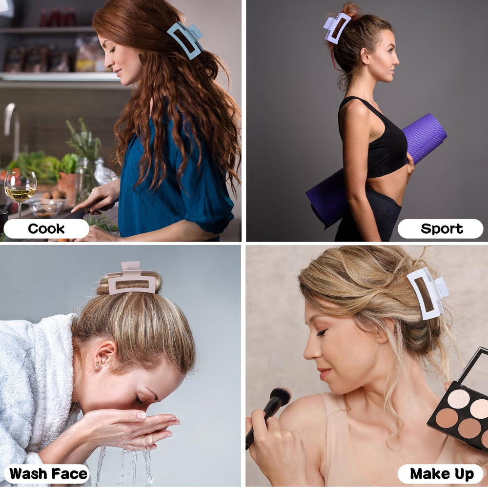 Pinzas para cabello mediano Sisiaipu morado mate, toque de color para estilos creativos