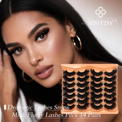 Pestañas mink curva en D 20mm de SISIYDY para definición.