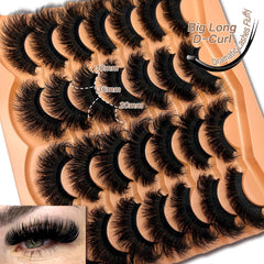 Conjunto de 14 pares SISIYDY mink 20mm para looks diarios y nocturnos.