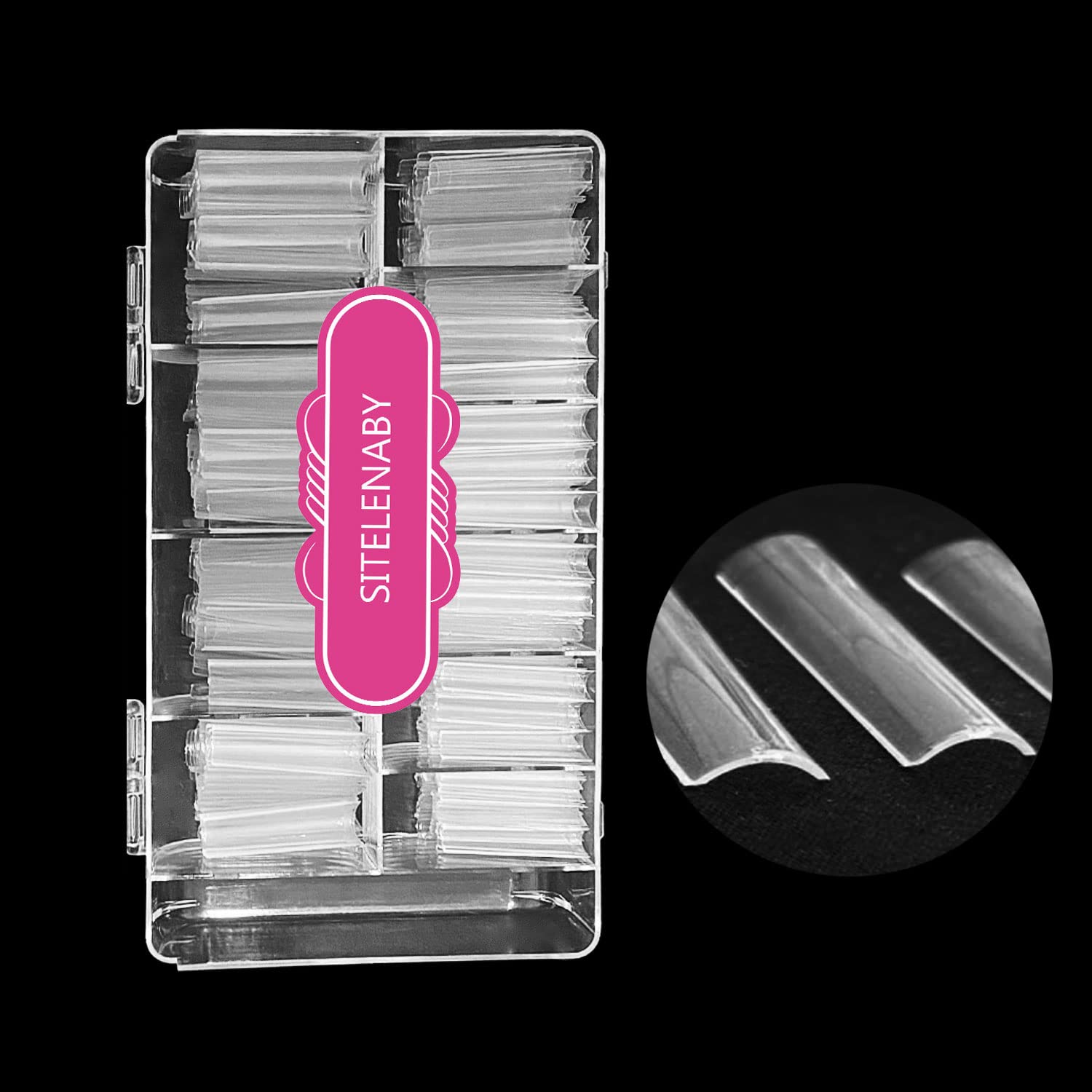 SITELENABY extensiones-uñas-cuadradas XXL sin curva C para estilo duradero.