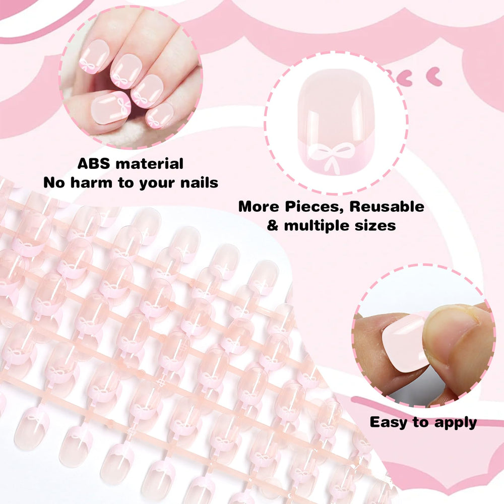 SIUSIO kit uñas falsas infantiles tiras 120 piezas para ajuste fácil.