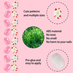 Puntas de uñas en diferentes tallas para niñas.