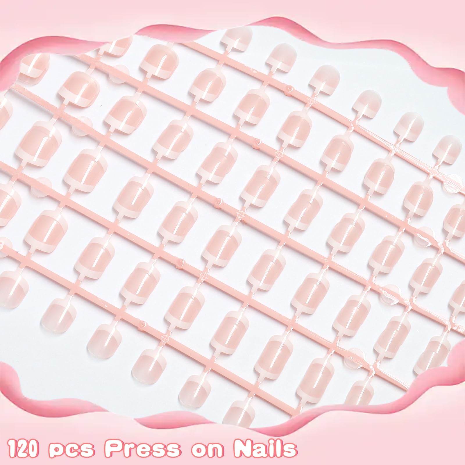Uñas SIUSIO de repuesto, frances claro tono piel para niñas