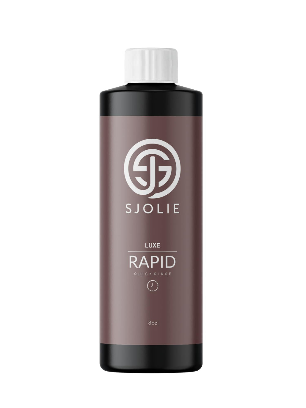 SJOLIE Rapid Spray Tan Luxe — bouteille 8oz prête pour un bronzage rapide et homogène.