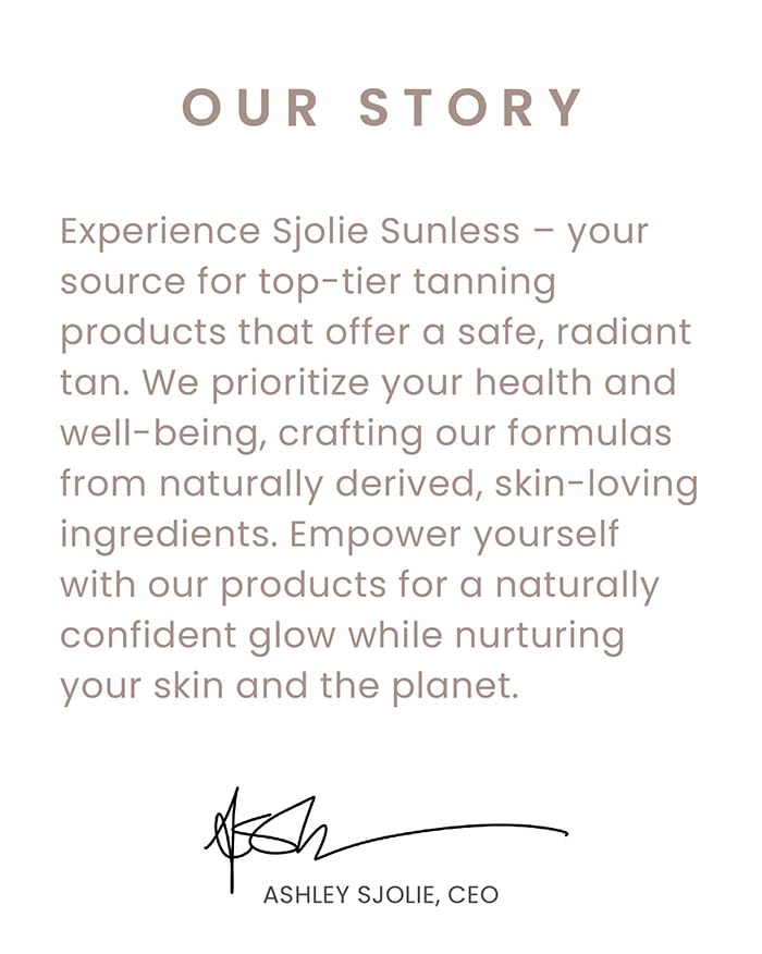 SJOLIE Rapid Spray Tan Luxe — formule végane sans parabènes et sans érythrulose.
