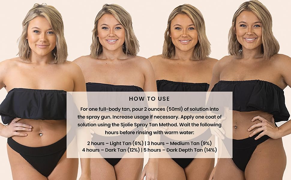 SJOLIE Rapid Spray Tan Luxe — spray direct offrant une couverture précise et sans traces.