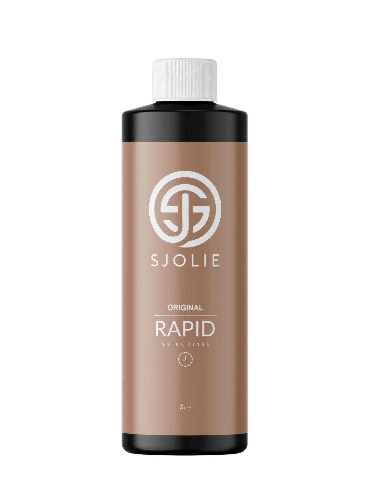 SJOLIE SUNLESS, botella de solución bronceadora rápida, base oliva para un tono uniforme.
