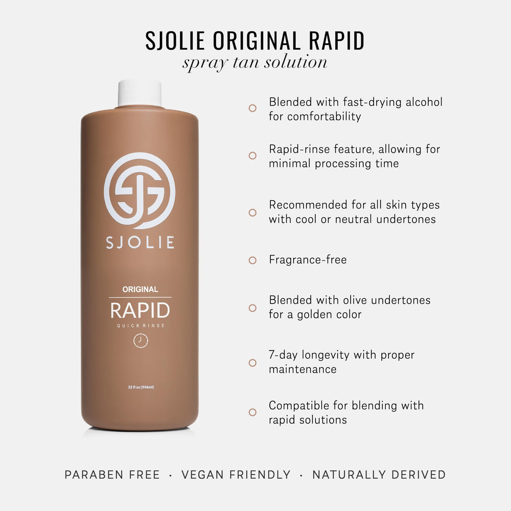 Pulverización suave de SJOLIE SUNLESS para aplicación rápida y tono uniforme