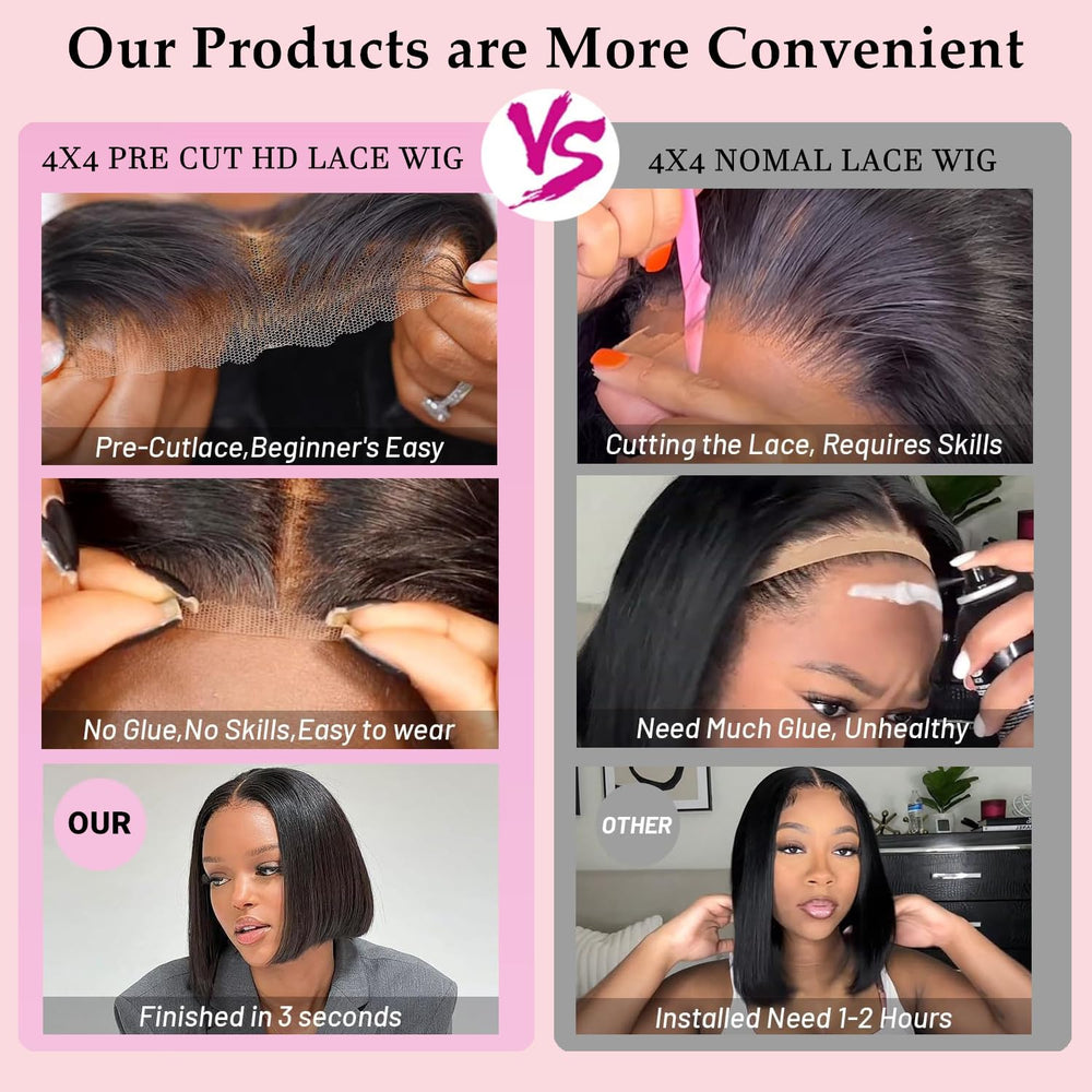 SJXAL Brazilian virgin hair bob closeup highlights soft texture.