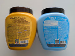 Textura cremosa de SKALA 2 en 1 para peinado y definición.