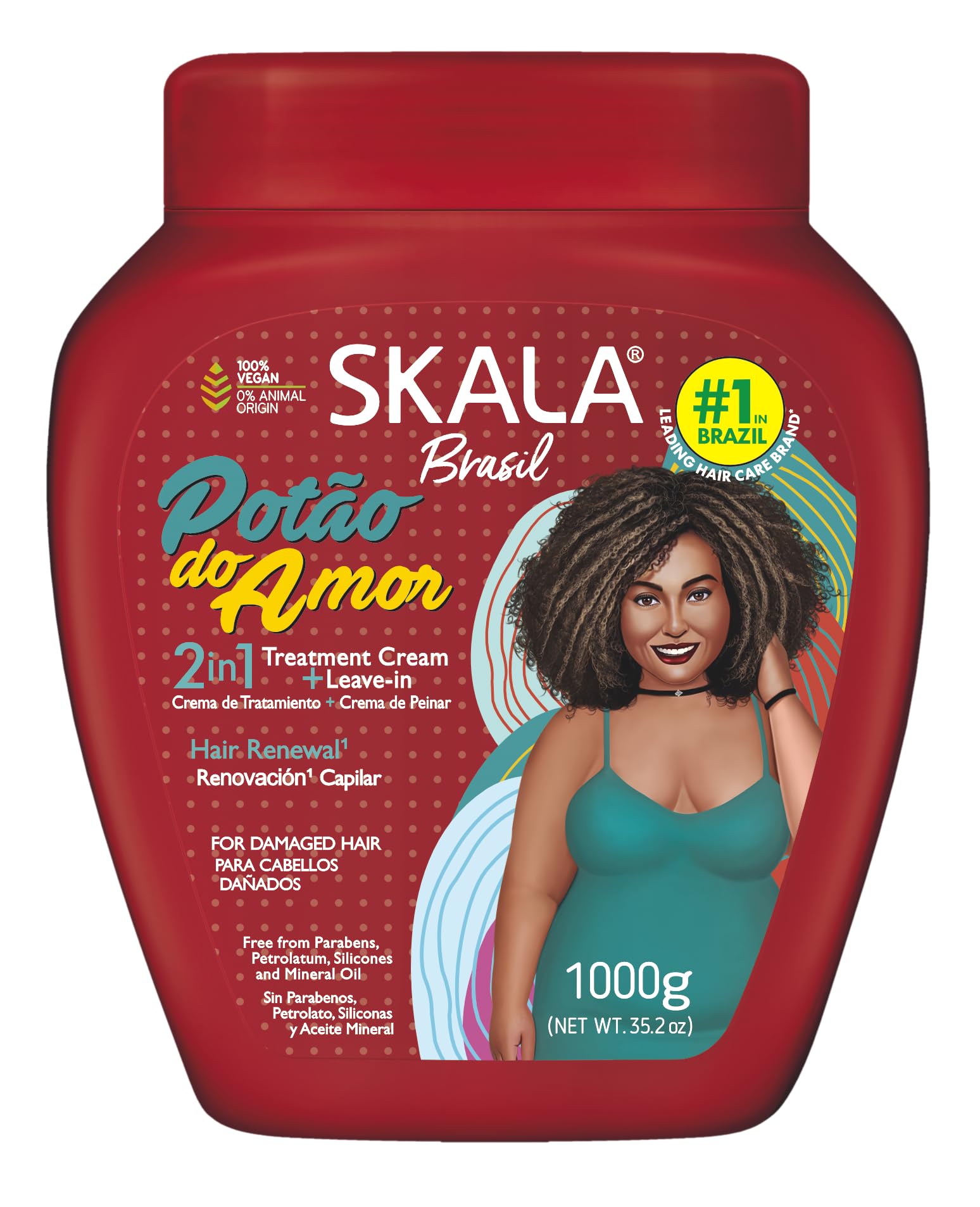 Skala Potao do Amor crema para el cabello en botella, textura suave para reparación