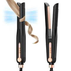 SKIMI Airflow Styler con placas de titanio flotantes para un peinado suave y uniforme.