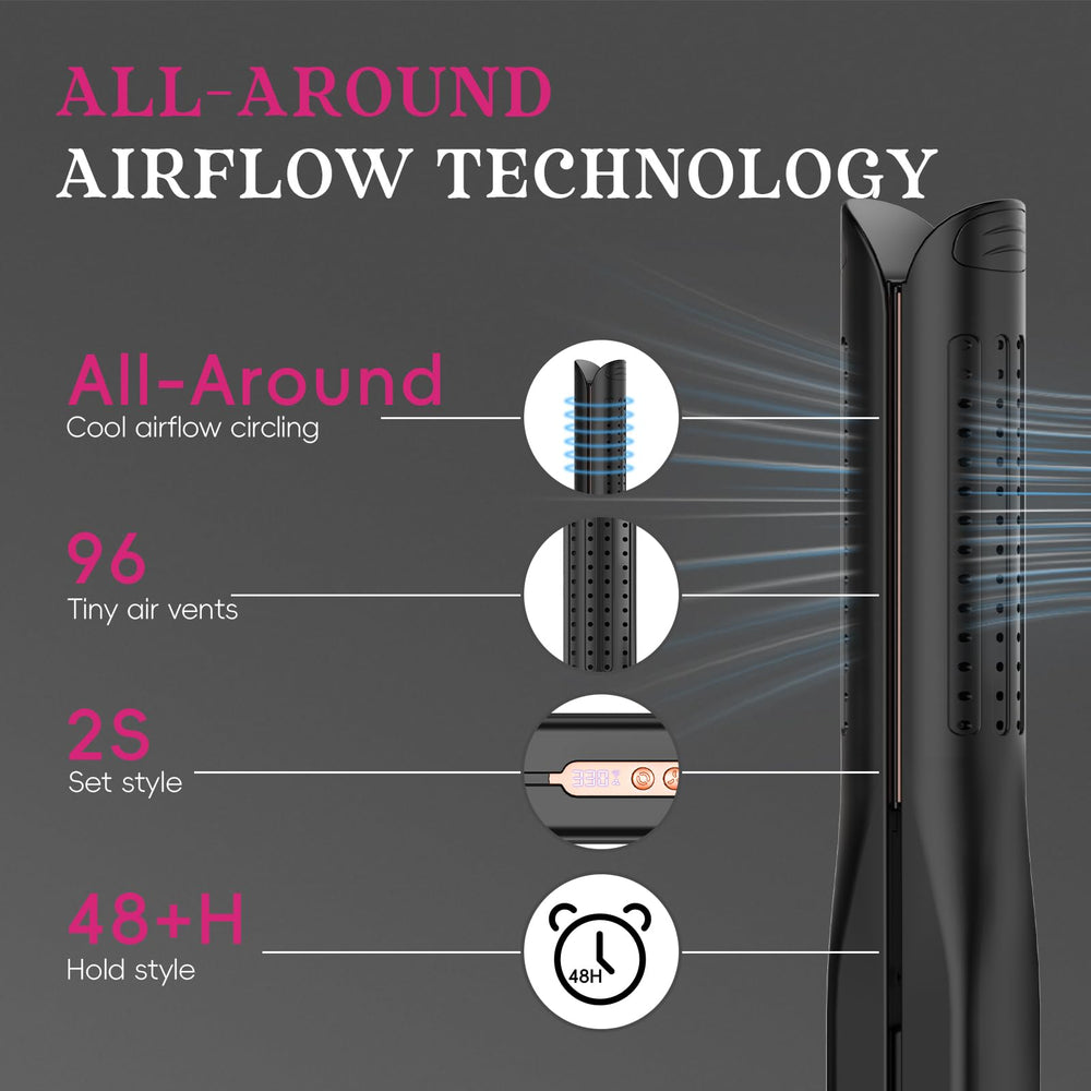 SKIMI Airflow Styler voltaje dual 100-240V para viajar con confianza.