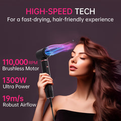 SKIMI tecnología Coanda para rizos definidos con flujo de aire suave.