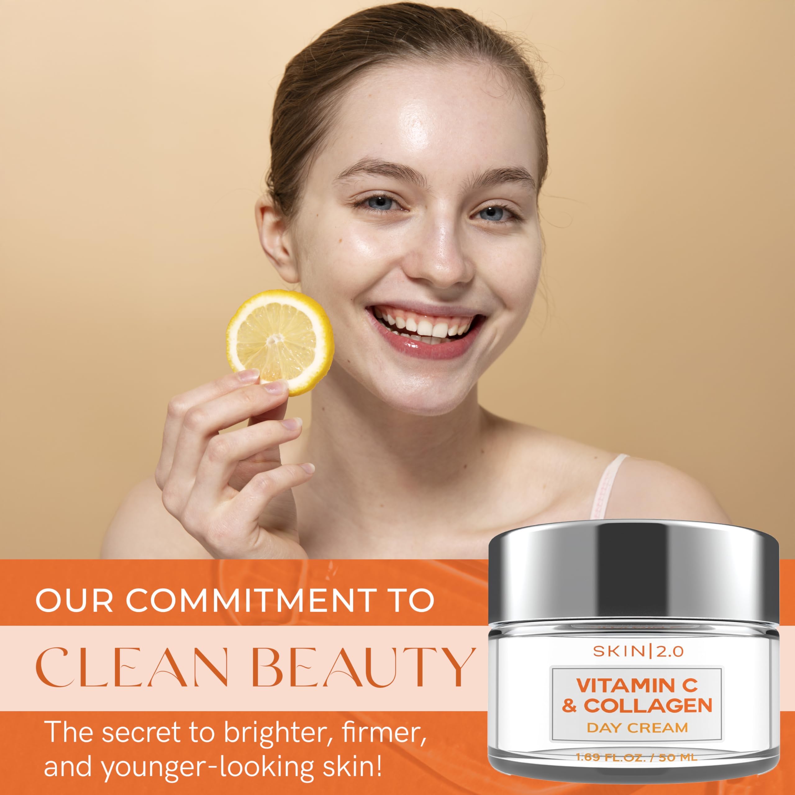 Skin 2.0 Application crème jour: massage léger pour une peau hydratée toute la journée.