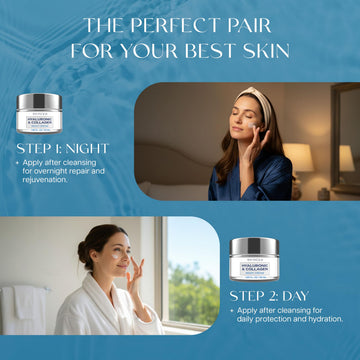 Collagen boost and firming effect visual suggestion for smoother skin
