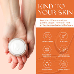 Skin 2.0 Texture crème lisse pour absorption rapide et douceur.