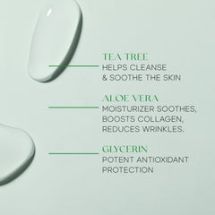 Skin 2.0 exfoliante Tea Tree Aloe, aplicación facial suave para todo tipo de piel.