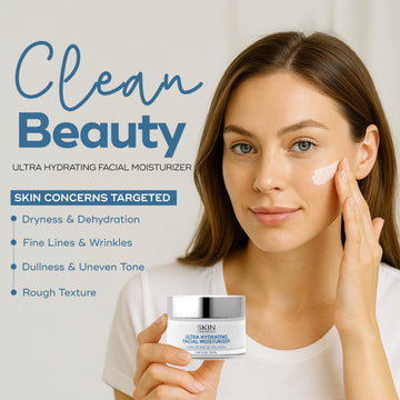 Skin Aesthetics acompaña la rutina diaria con hidratación continua para piel suave.