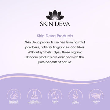 Detalle de empaque Skin Deva que conserva activos esenciales
