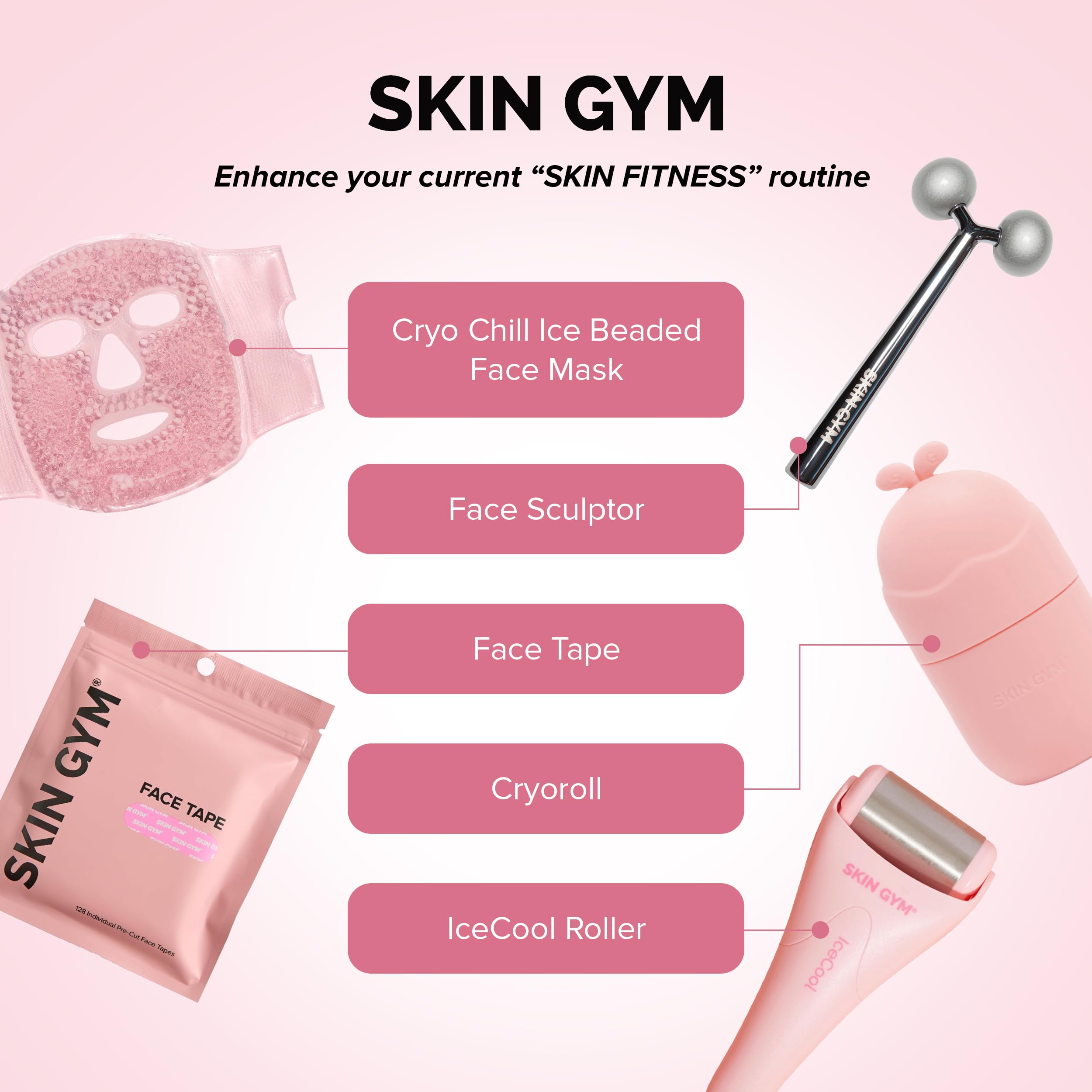 Skin Gym Ice Roller es una solución fría reutilizable para tratamientos en casa
