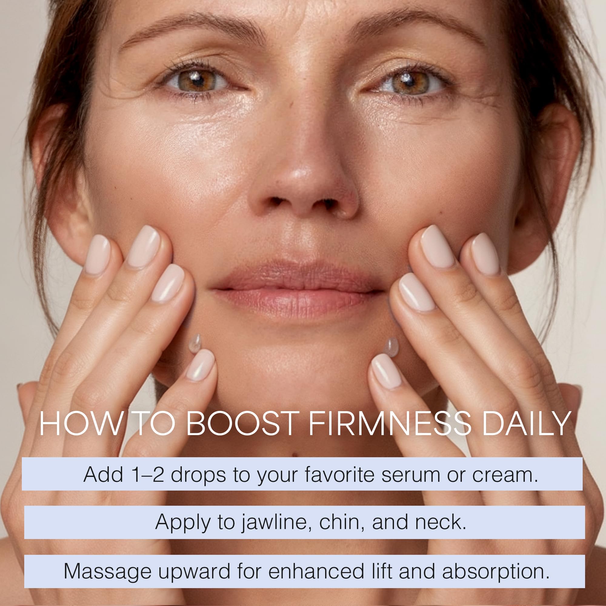 Textura hidratante de Progeline Serum Booster en piel, sensación suave al tacto.