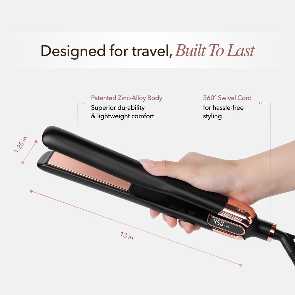SRILabs StyleQ titanium plates delivering smooth results for all hair types.