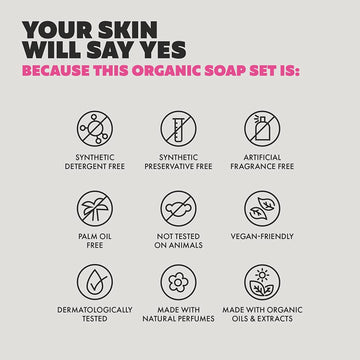 Skin Said Yes rose-scented soap bar for a delicate floral cleanse.