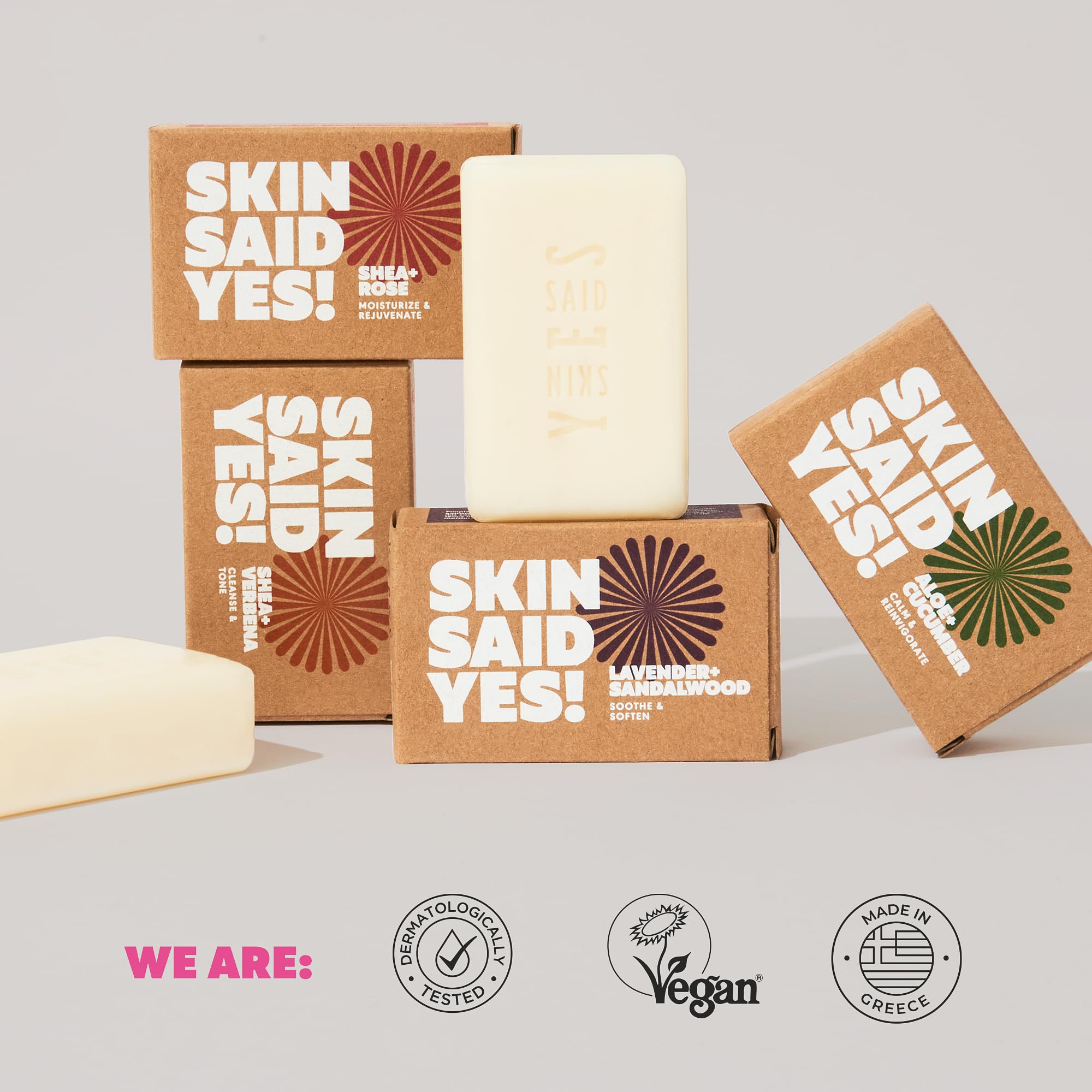 Skin Said Yes verbena-note soap bar for bright, clean fragrance.