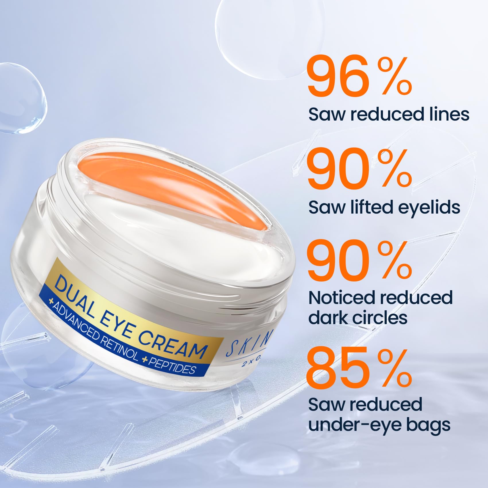 SKIN ULTIMA Dual Eye Cream provides deep hydration with hyaluronic acid.