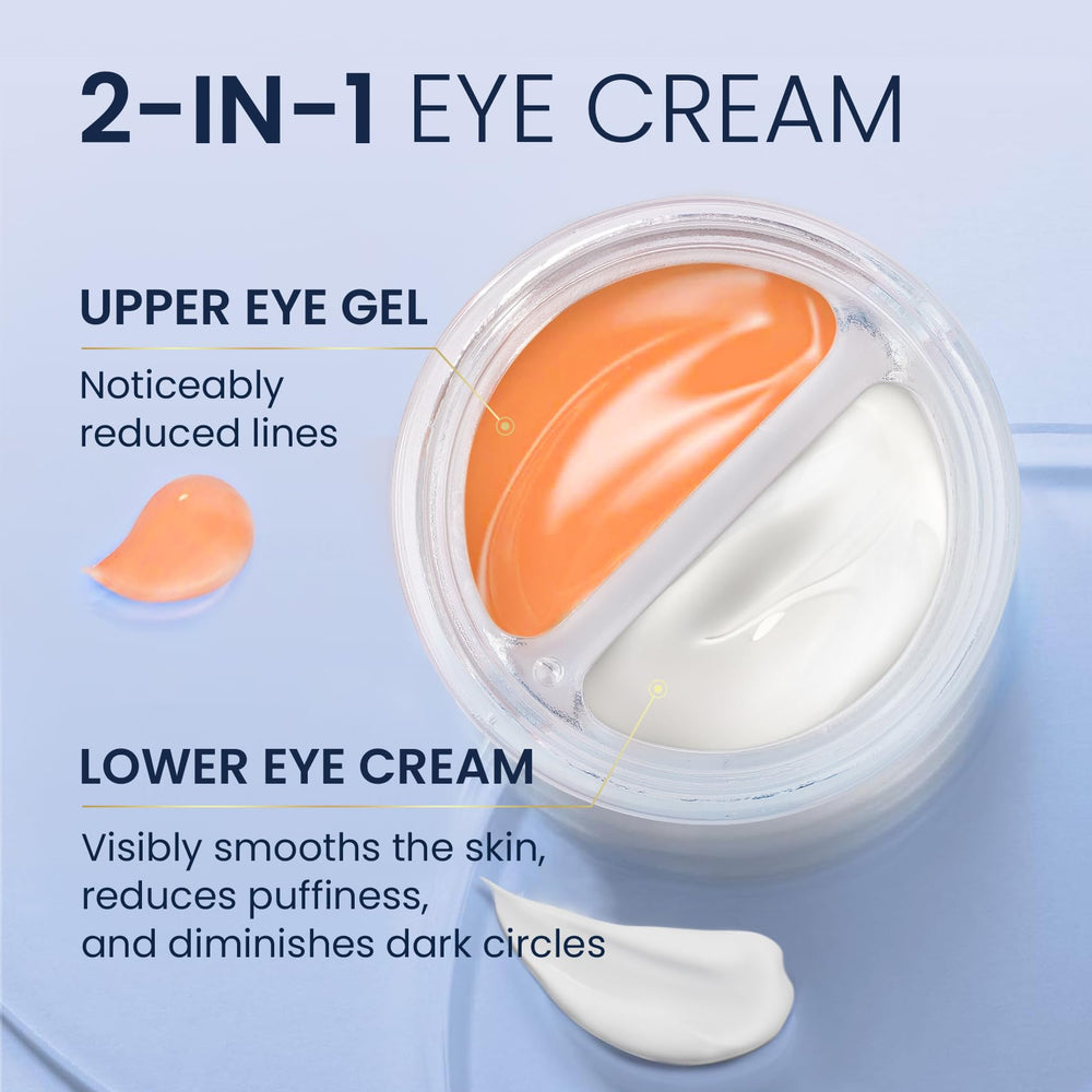 SKIN ULTIMA Dual Eye Cream under-eye area reduces puffiness for a smoother look.