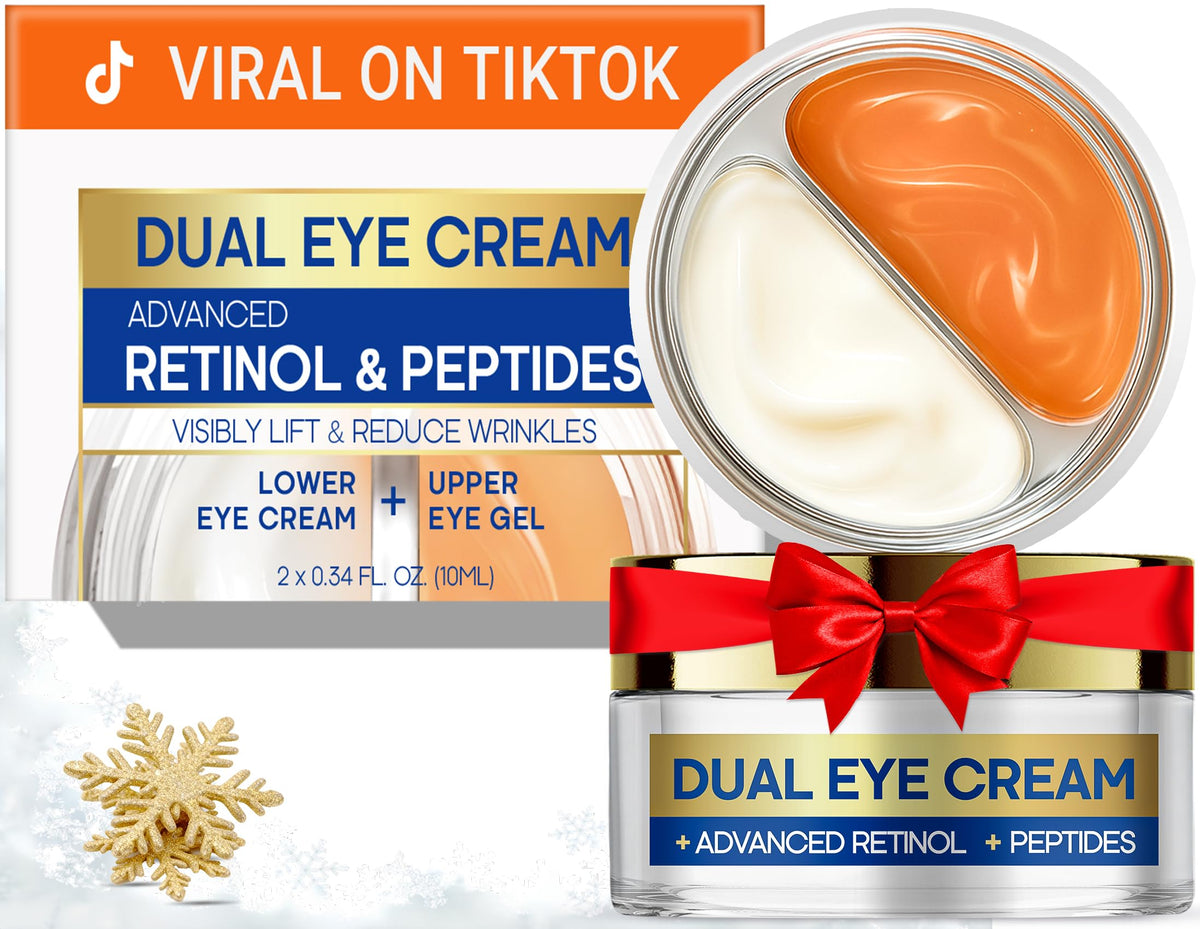 SKIN ULTIMA Dual Eye Cream upper eyelid lift targets puffiness for a refreshed look.