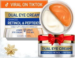 SKIN ULTIMA Dual Eye Cream upper eyelid lift targets puffiness for a refreshed look.