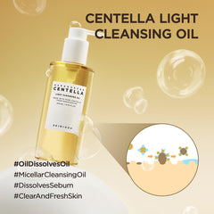 SKIN1004 Aceite facial ligero, textura sedosa para limpieza diaria.