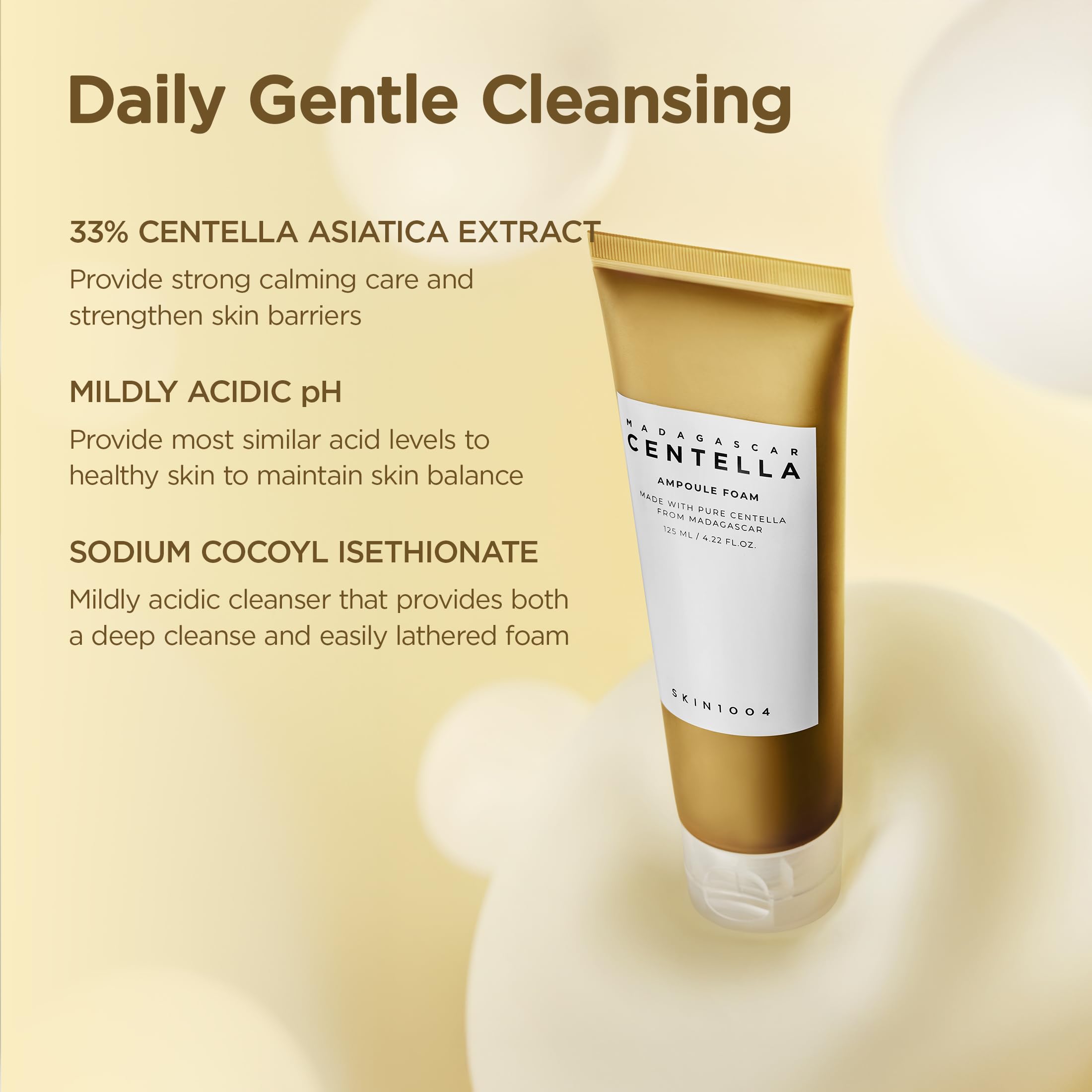 Skin1004 Centella: espuma hidratante que protege la barrera.