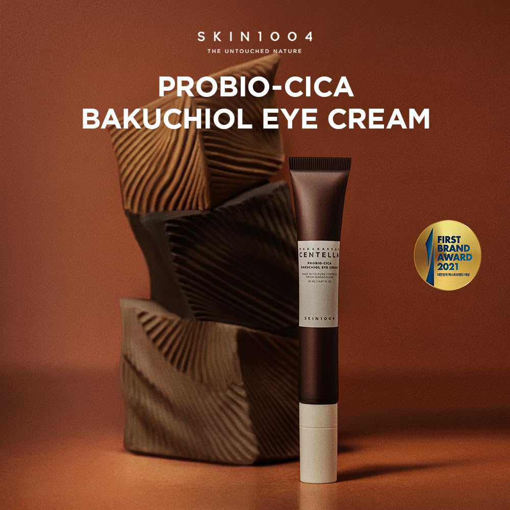 Crema de ojos SKIN1004 con Centella y Bakuchiol para hidratación suave.