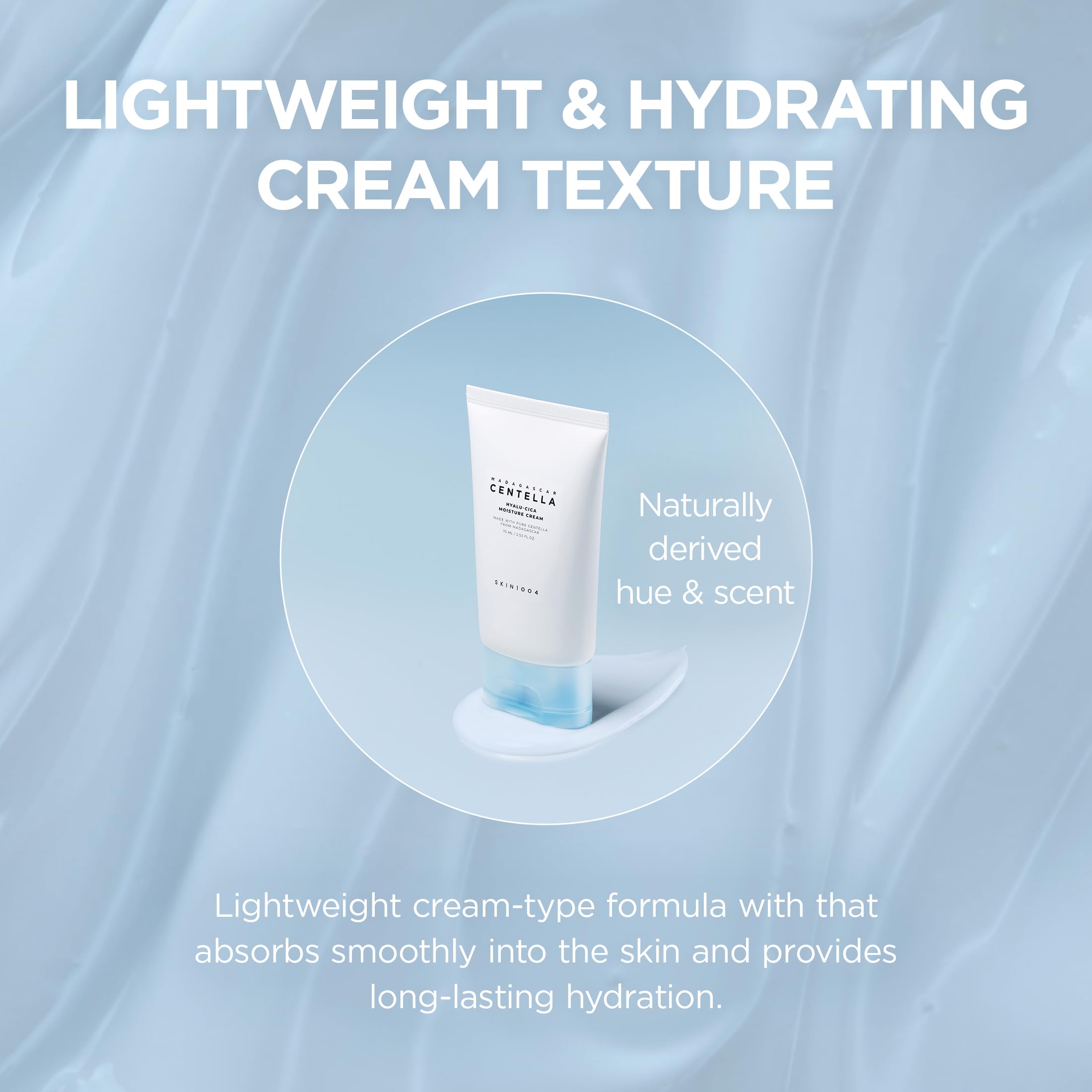 SKIN1004 Hyalu-Cica Moisture Cream envase minimalista inspirado Madagascar