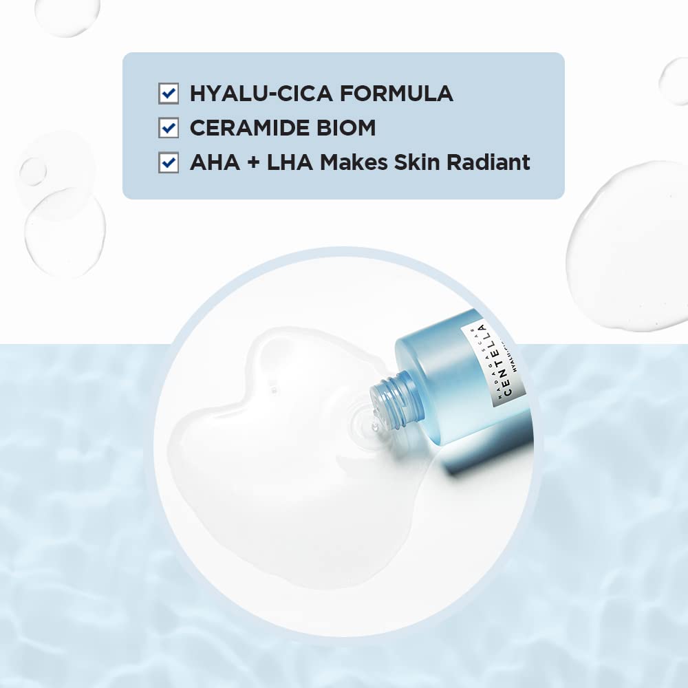 SKIN1004 Hyalu-CICA Toner: aplicación suave sobre rostro.
