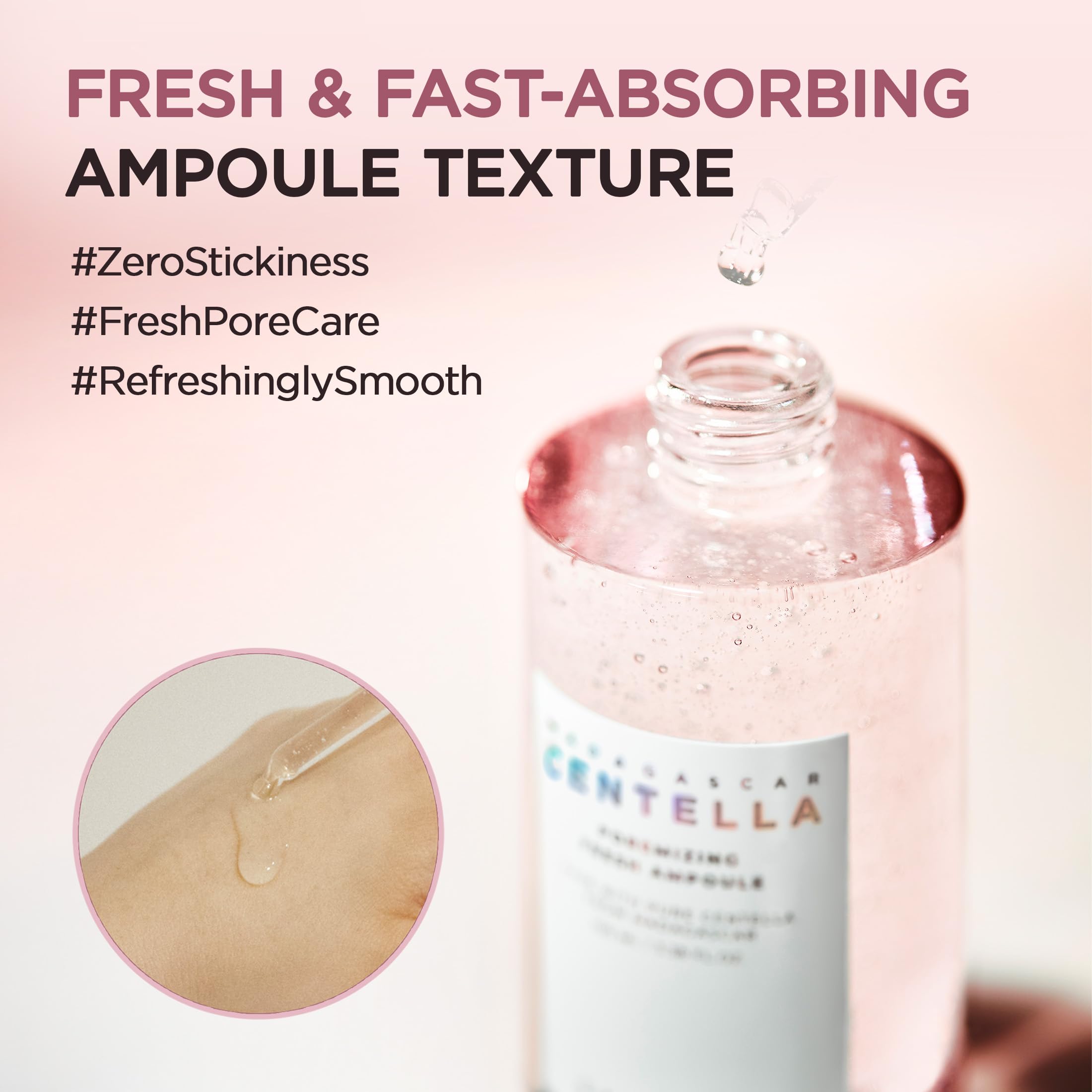SKIN1004 Madagascar Centella Poremizing Fresh Ampoule sensacion-refrescante durante la aplicacion