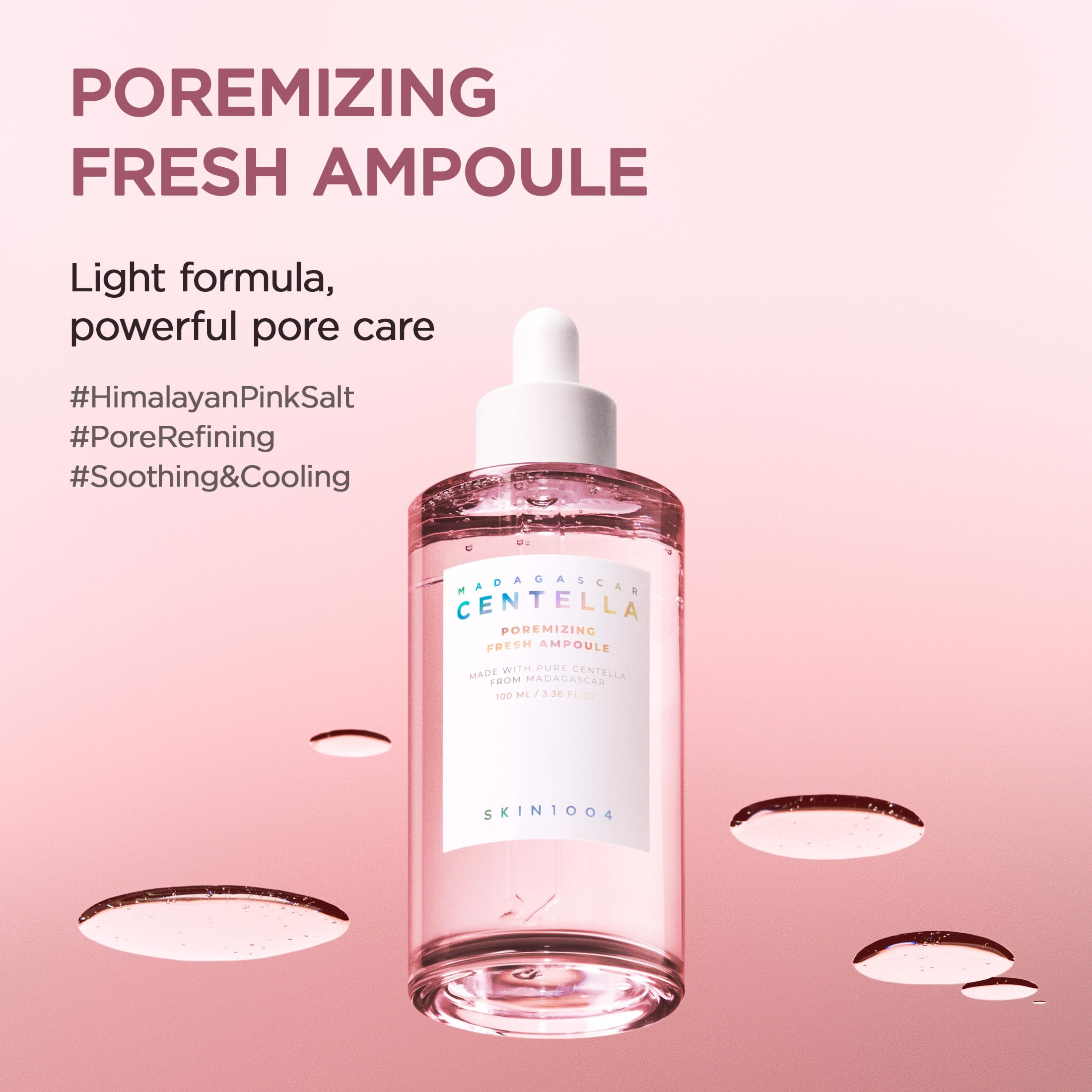 SKIN1004 Madagascar Centella Poremizing Fresh Ampoule complejo-peptidos-9 ayuda a eliminar tapones-queratina