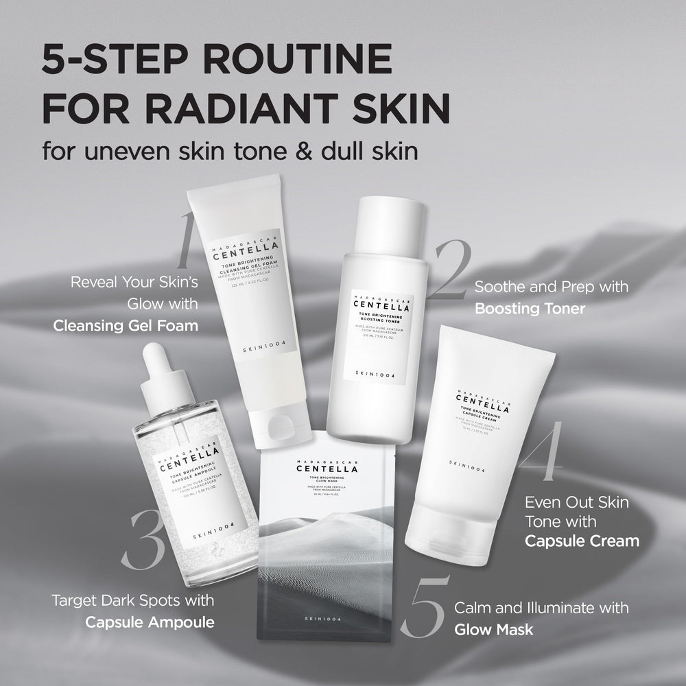 Piel radiante tras uso de SKIN1004 ampolla