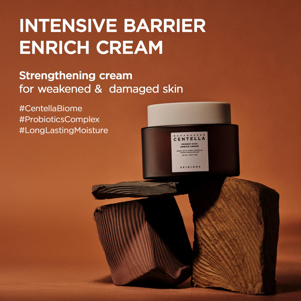 Probio Cica Enrich Cream en rostro con aplicación suave para piel equilibrada