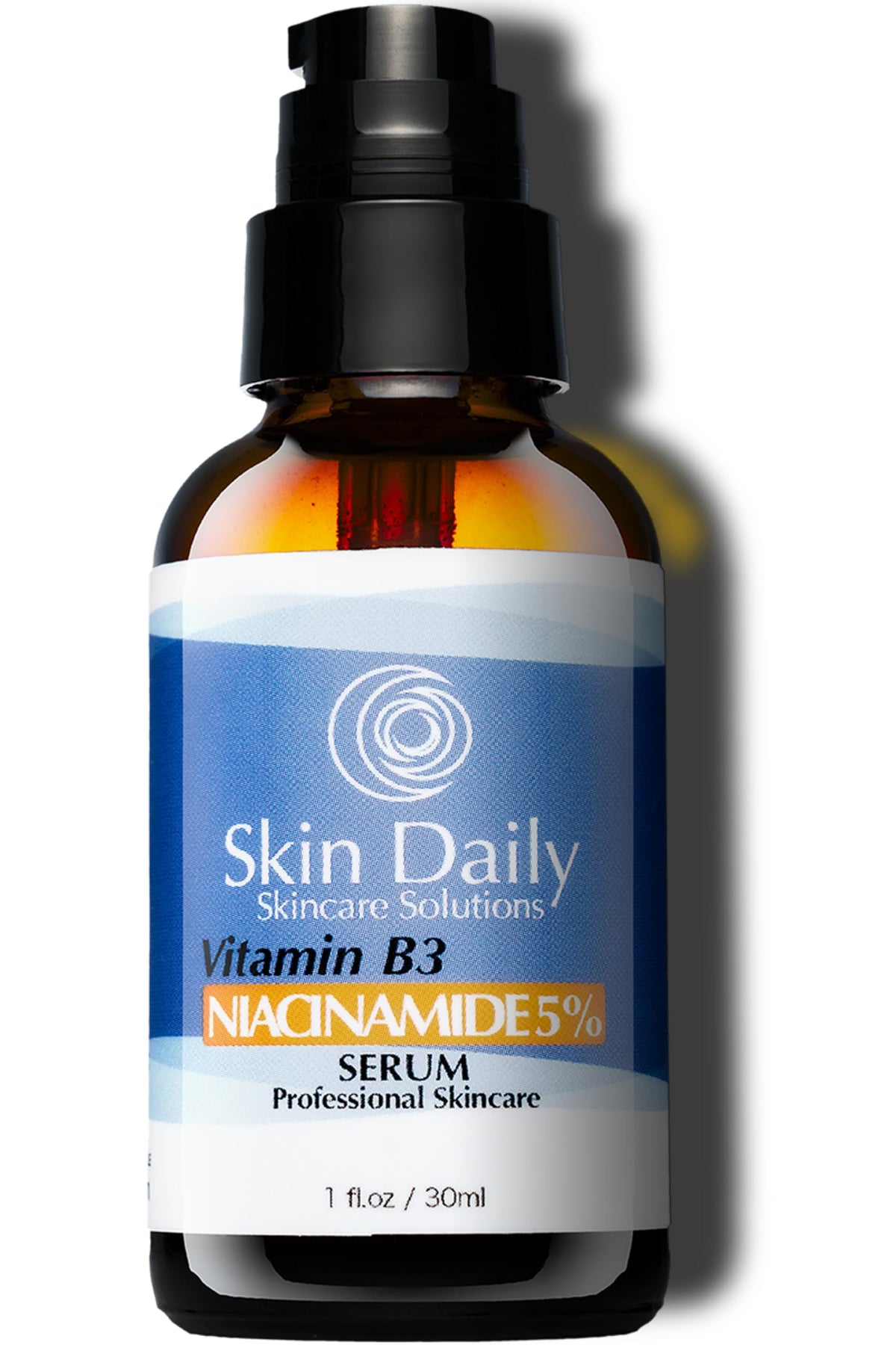 Skin Daily Skincare Solutions Niacinamida Serum: botella ambar para conservar la formula y frescura.