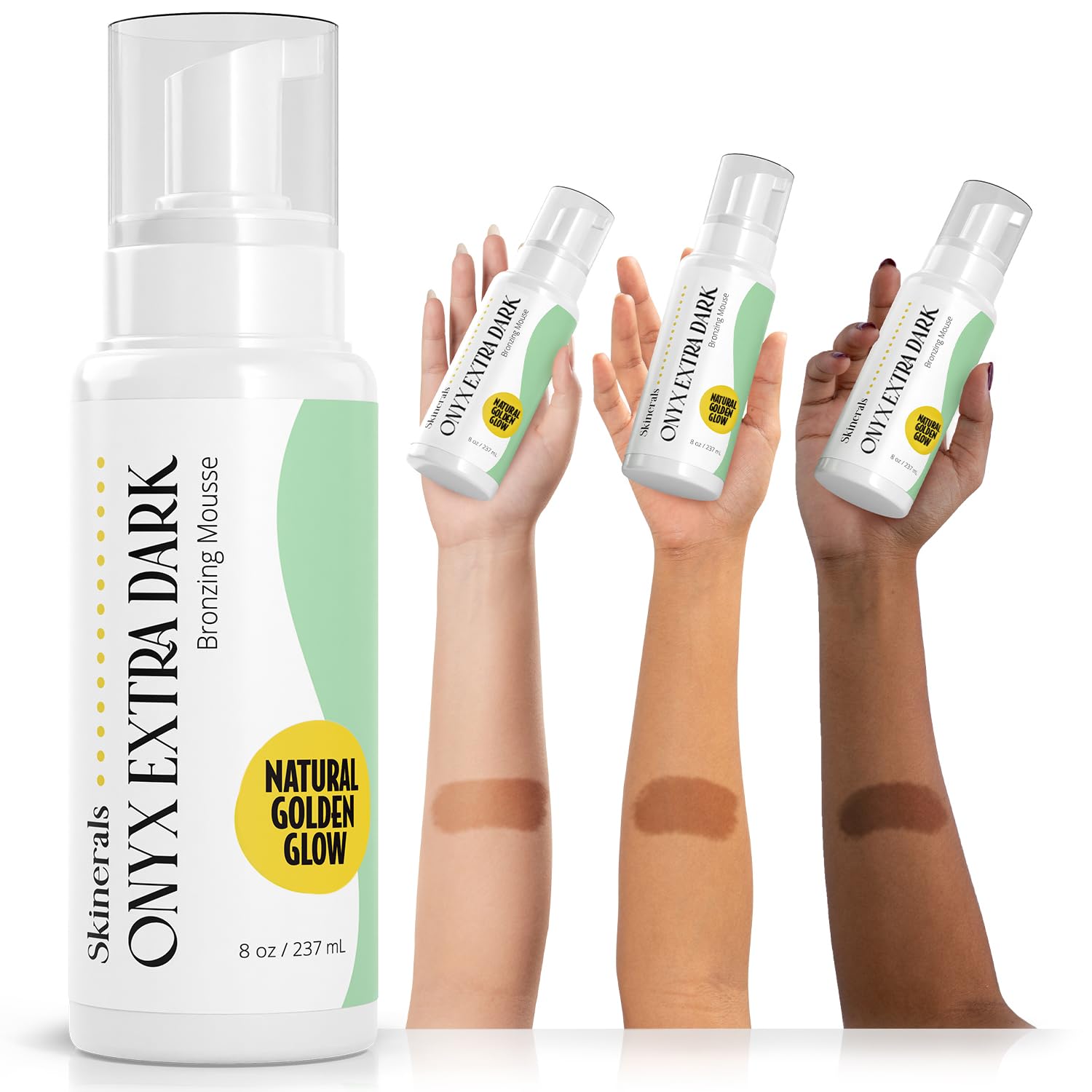 Skinerals Mousse auto-bronzante: applicateur microfibre prêt pour une application homogène.