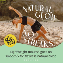 Skinerals Mousse bronzante: texture légère qui sèche rapidement pour un fini sans traces.