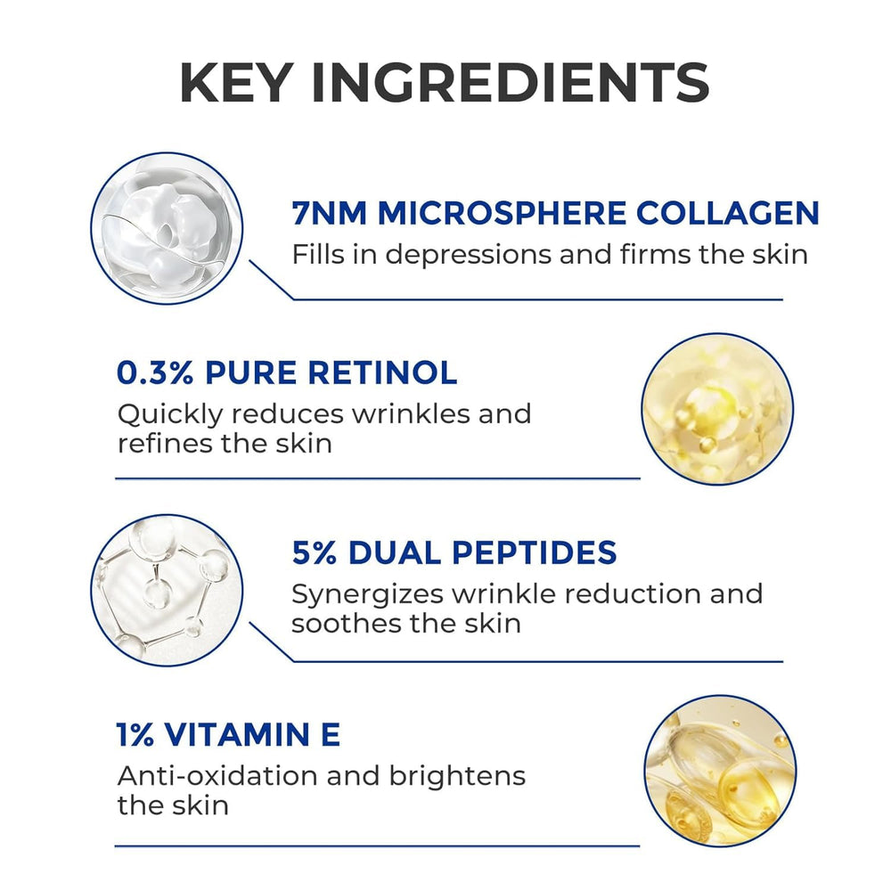 SKINERSE Retinol Serum en uso nocturno para renovación suave de la piel.