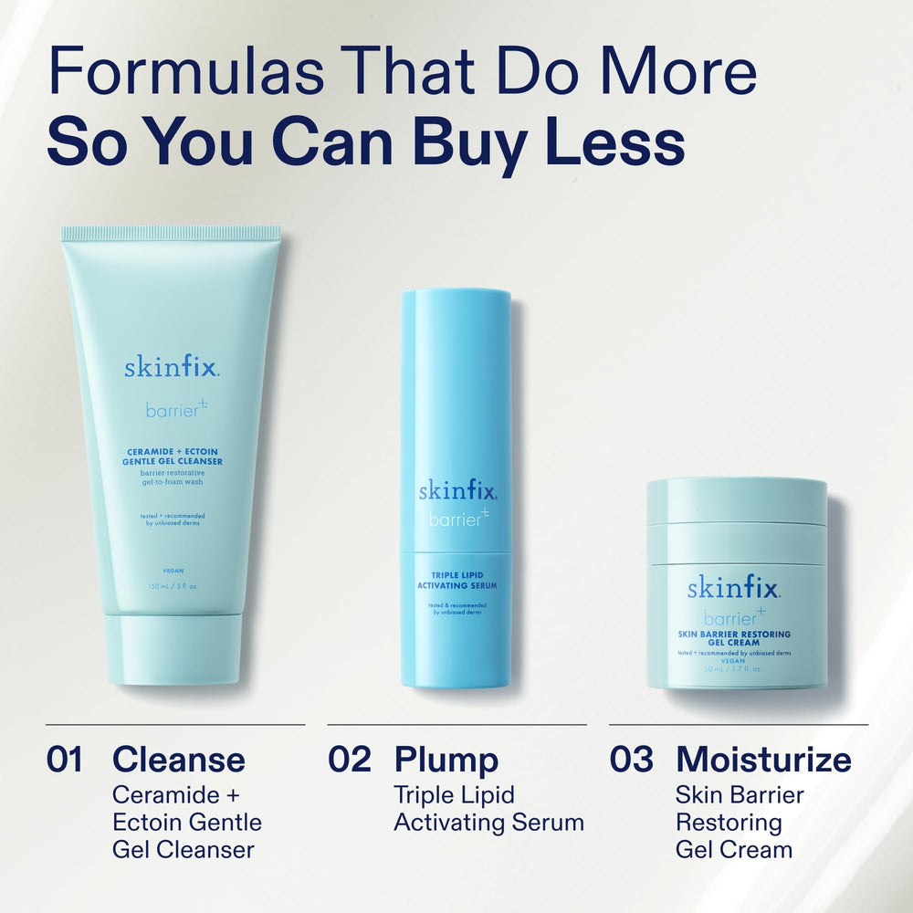Ácido hialurónico en Skinfix Gel Crema Barrera ofrece hidratación duradera.