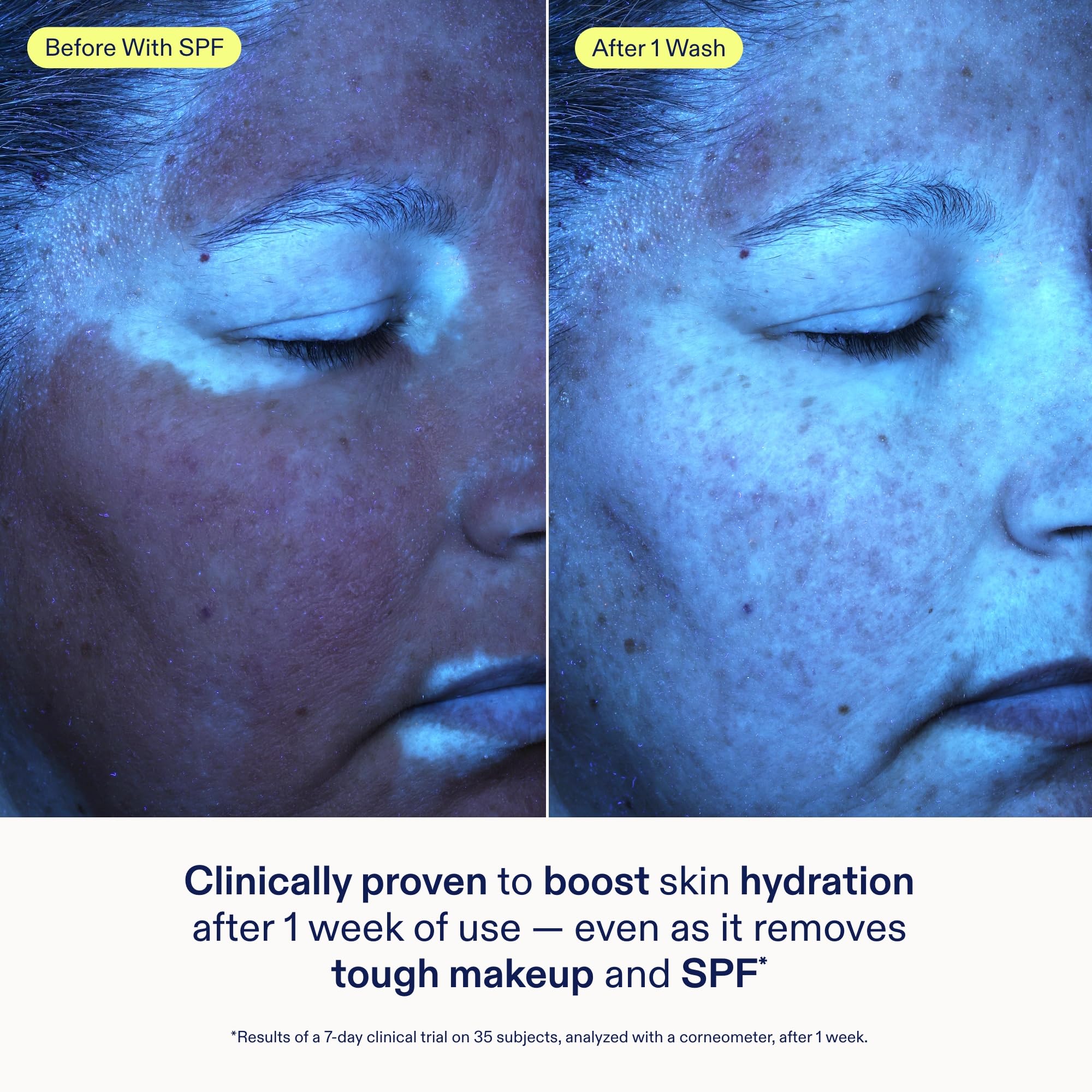 Espuma suave al aplicar Skinfix, ideal para eliminar maquillaje y protector solar.