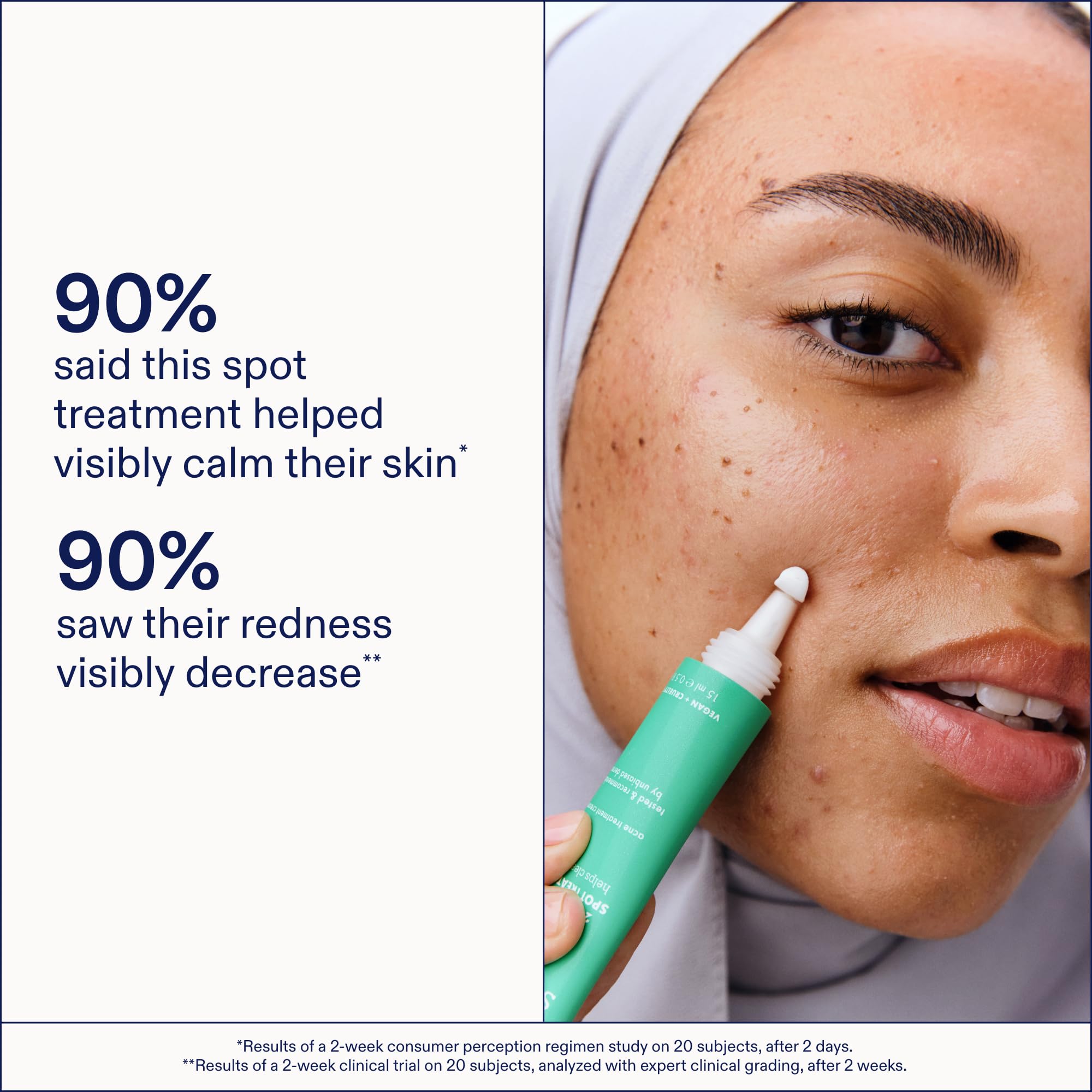 Textura ligera de Skinfix Spot Treatment para rostro y cuerpo.